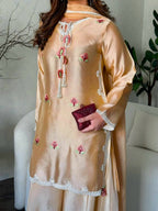 Peach Wedding wear Kurta Suit Set