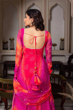 Aabira Pink Phoolkari Anarkali Set