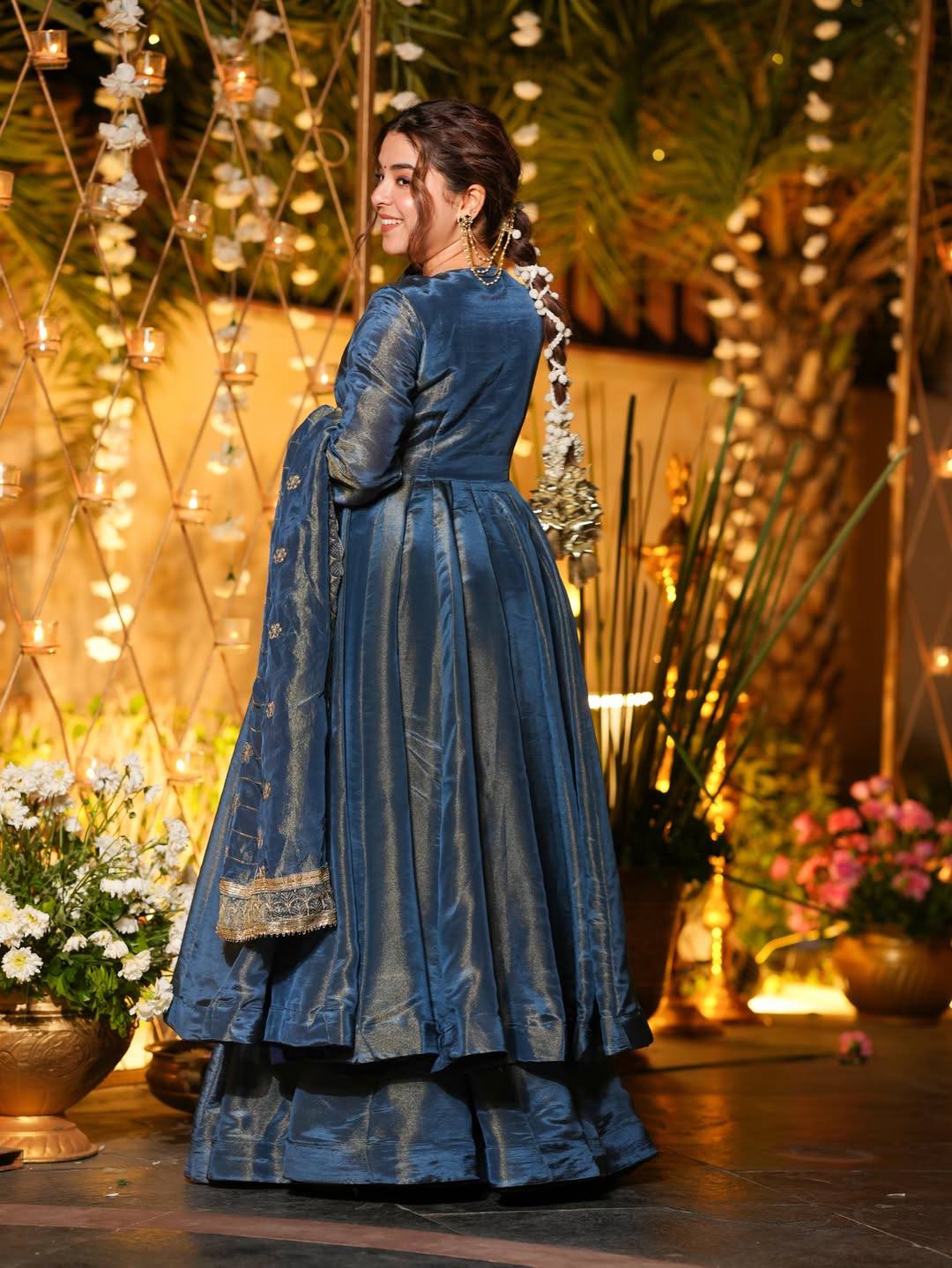 Mehrin  Blue Opulence Anarkali Suit set