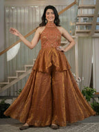 Coppe Celestia Couture Palazzo Suit Set