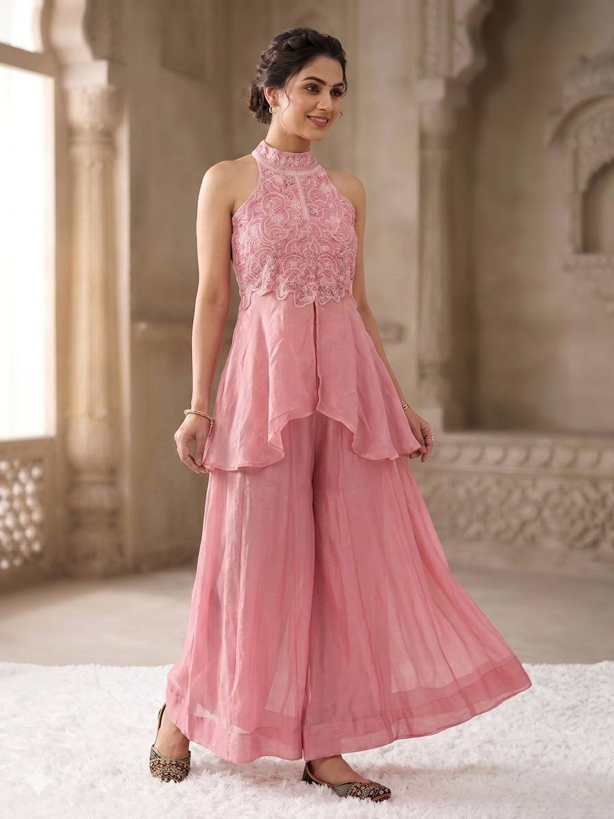 Nooraya Pink Couture Suit Set