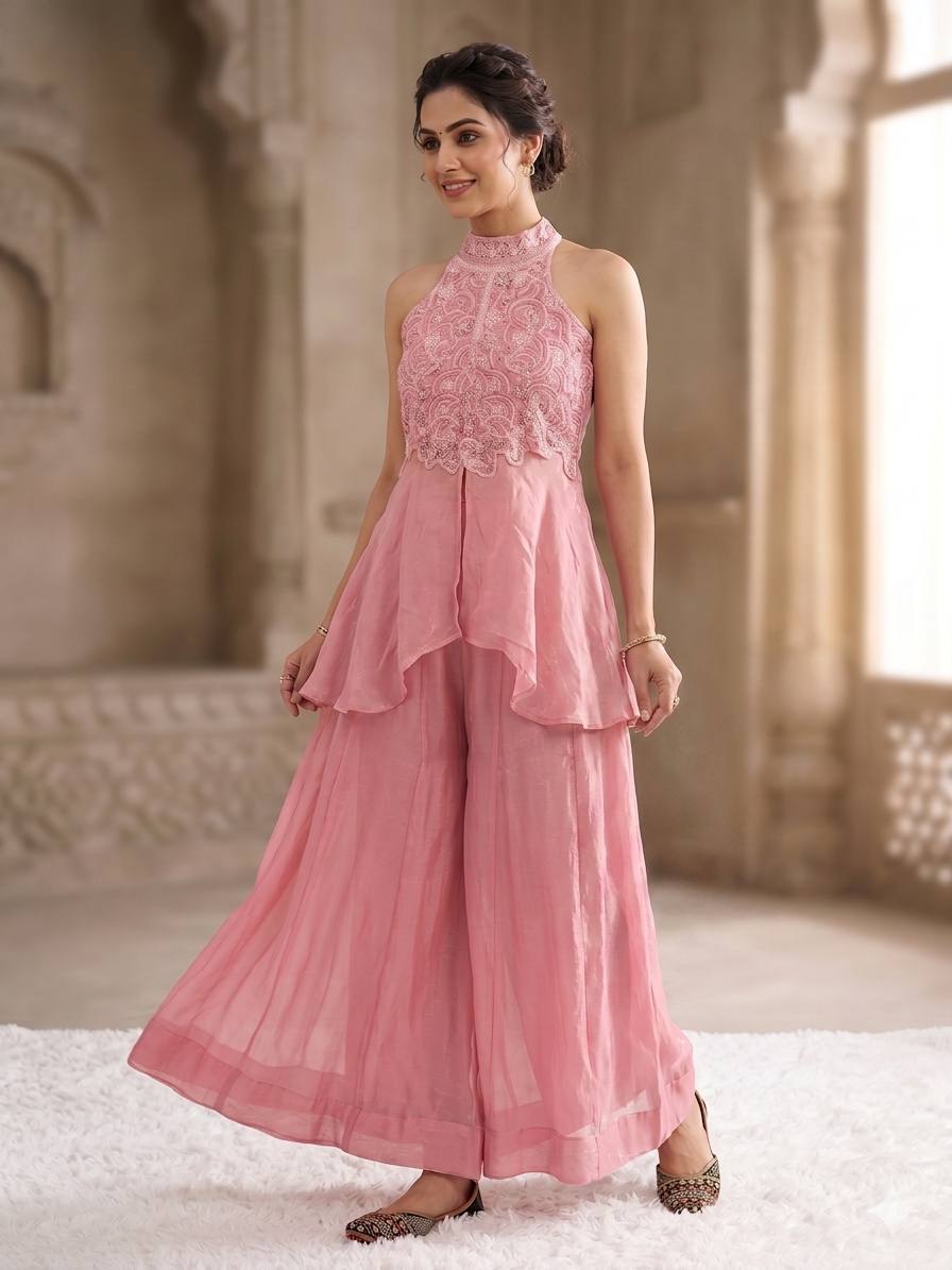 Nooraya Pink Couture Suit Set