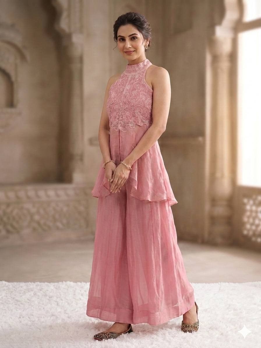 Nooraya Pink Couture Suit Set