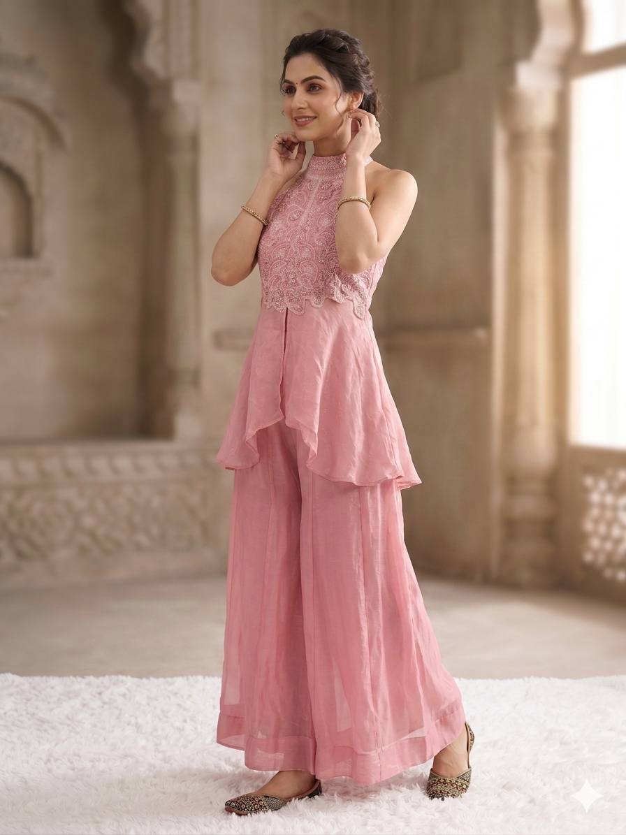 Nooraya Pink Couture Suit Set