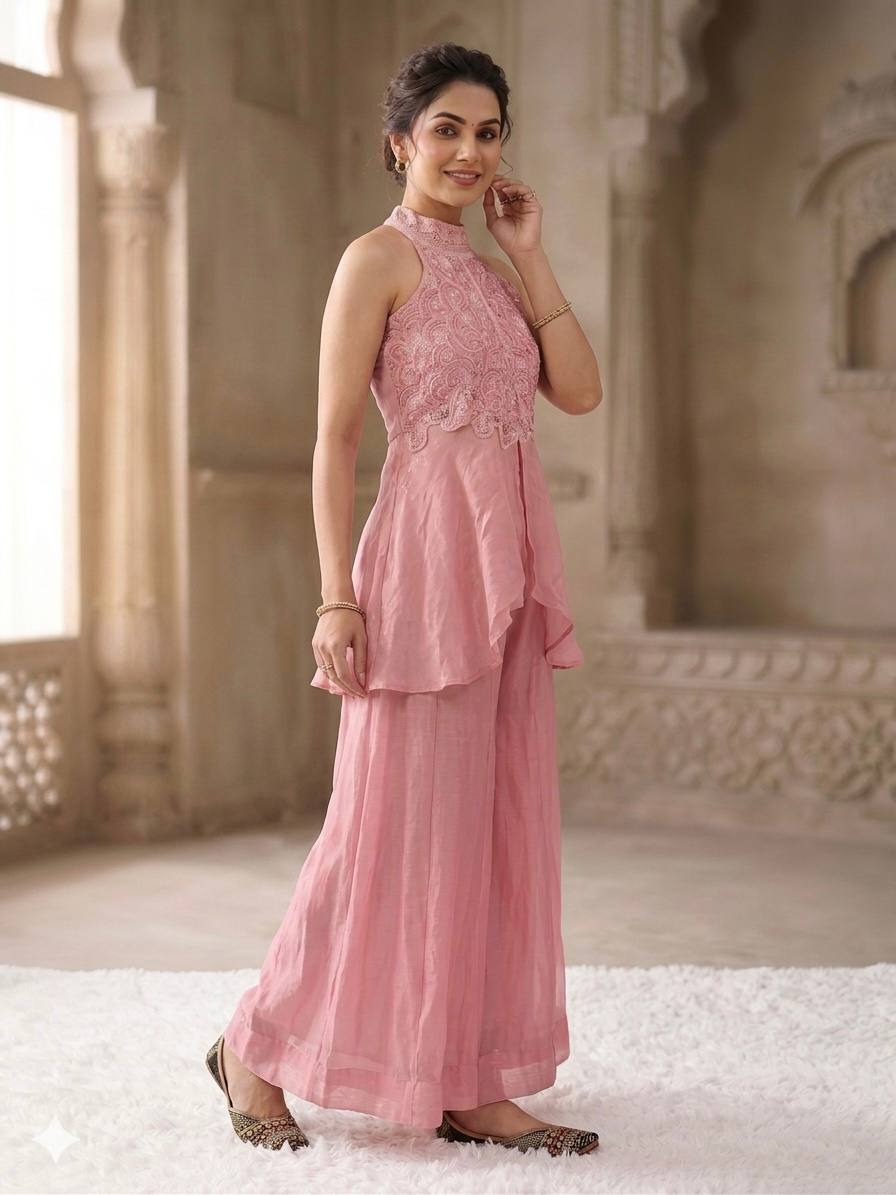 Nooraya Pink Couture Suit Set