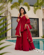 Lunessa Elite Red Suit Set