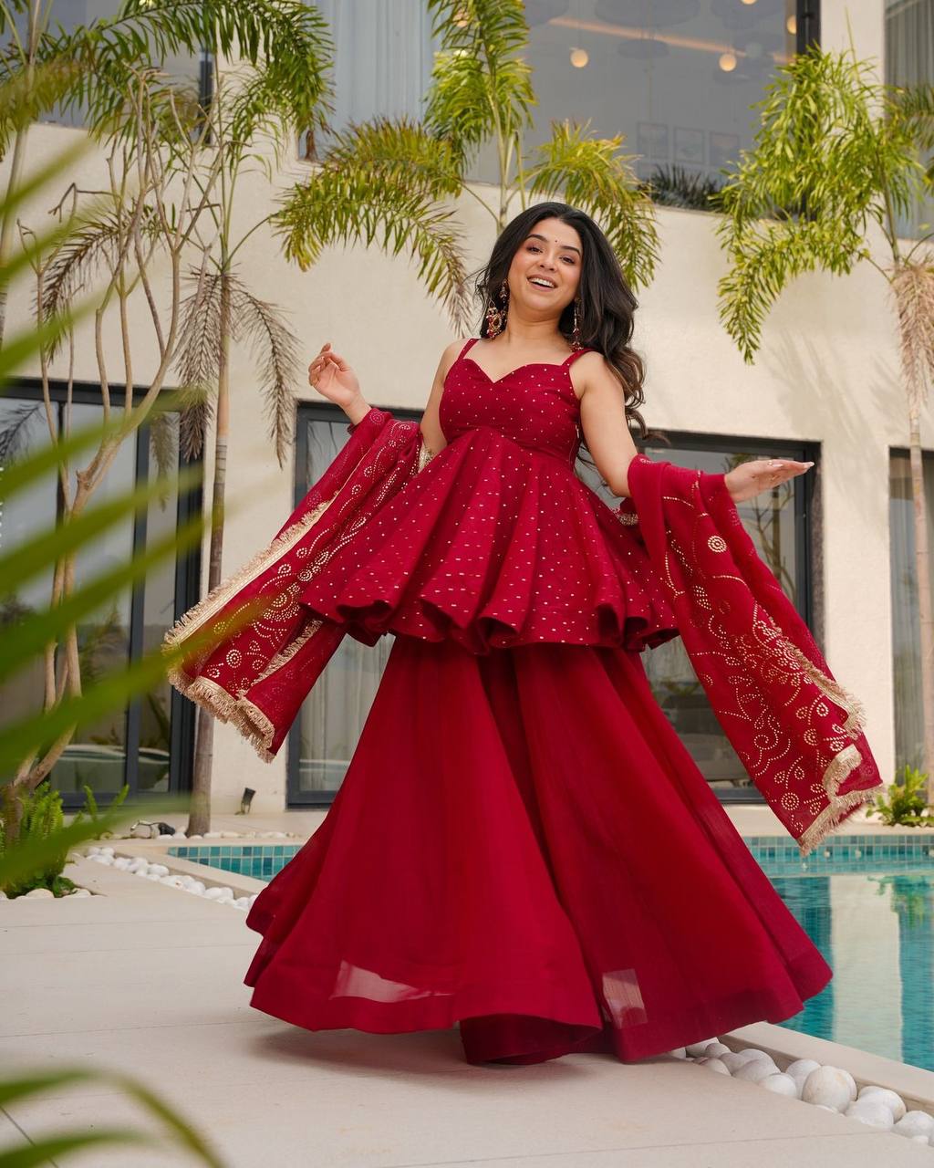 Lunessa Elite Red Suit Set