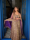 SANAM MOCHA ELEGANCE ANARKALI SUIT SET