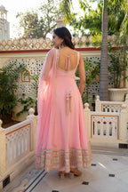 Pink Pearl Majesty Anarkali Suit Set