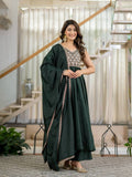 Zarifa Green Anarkali Suit Set