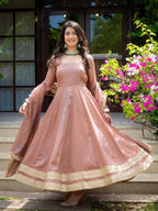 Rosewood Elegance Anarkali Suit Set