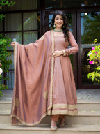 Rosewood Elegance Anarkali Suit Set