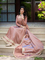 Rosewood Elegance Anarkali Suit Set