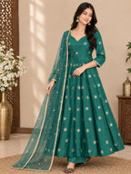 Alizeh Green Anarkali Suit Set