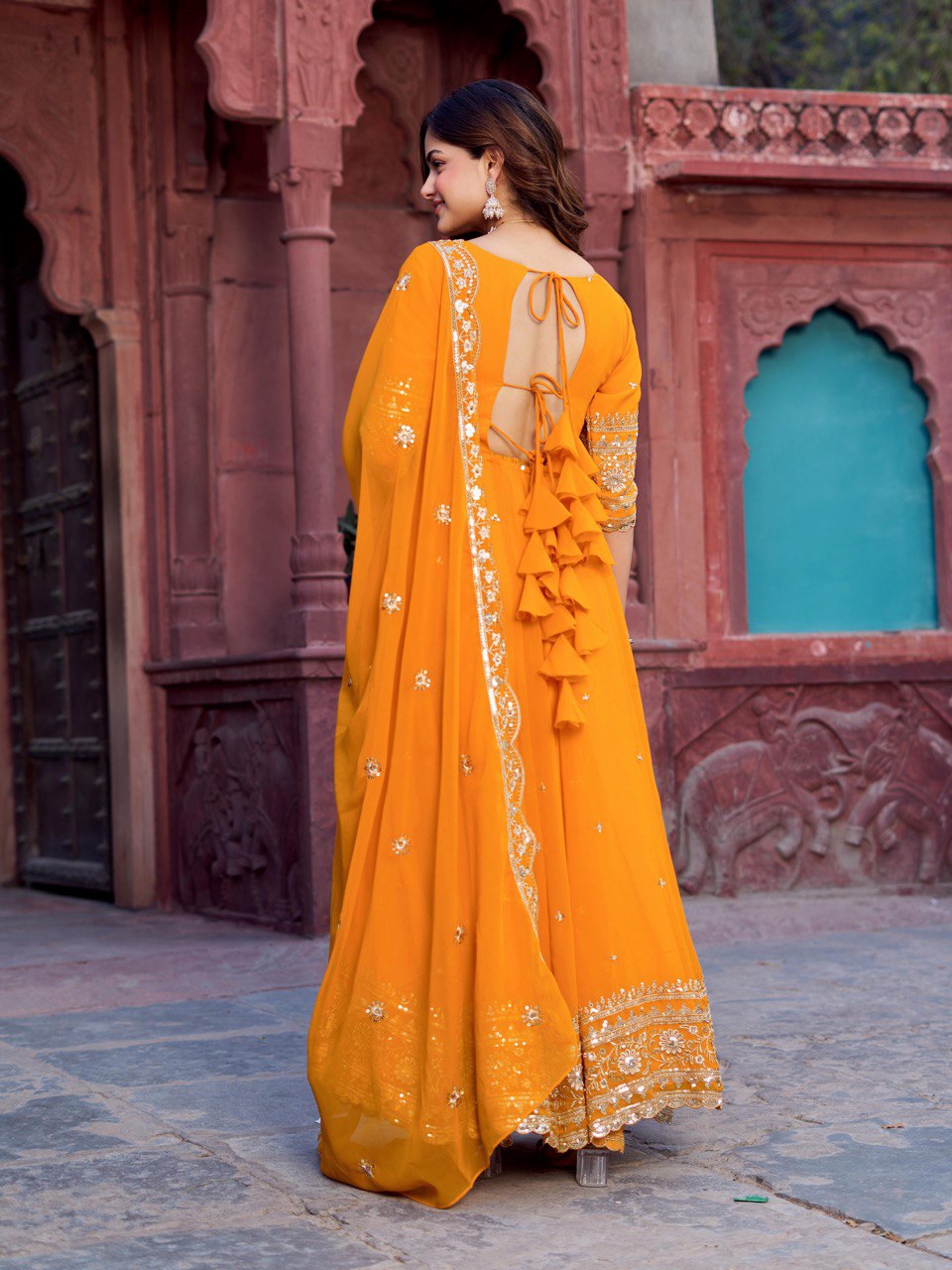 Lumivra Haldi Radiance Anarkali Suit Set