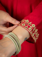 Aabroo Royal Red Anarkali Suit Set