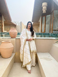 AAHNA WHITE FESTIVE KURTA SUIT SET