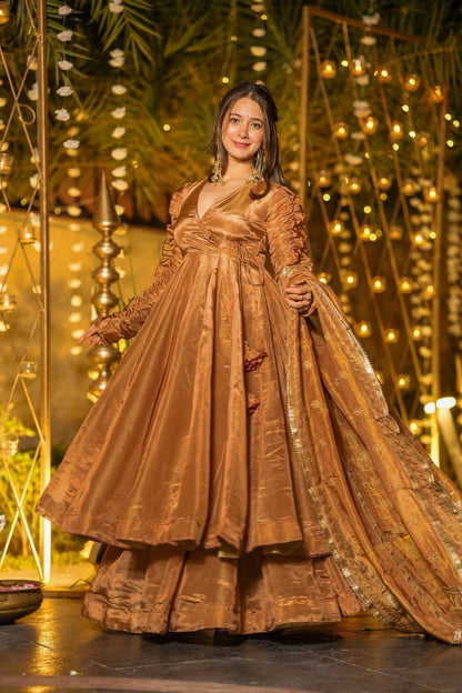 Kashish Bronze Anarkali Suit Set