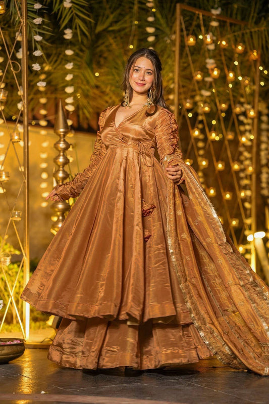 Kashish Bronze Anarkali Suit Set