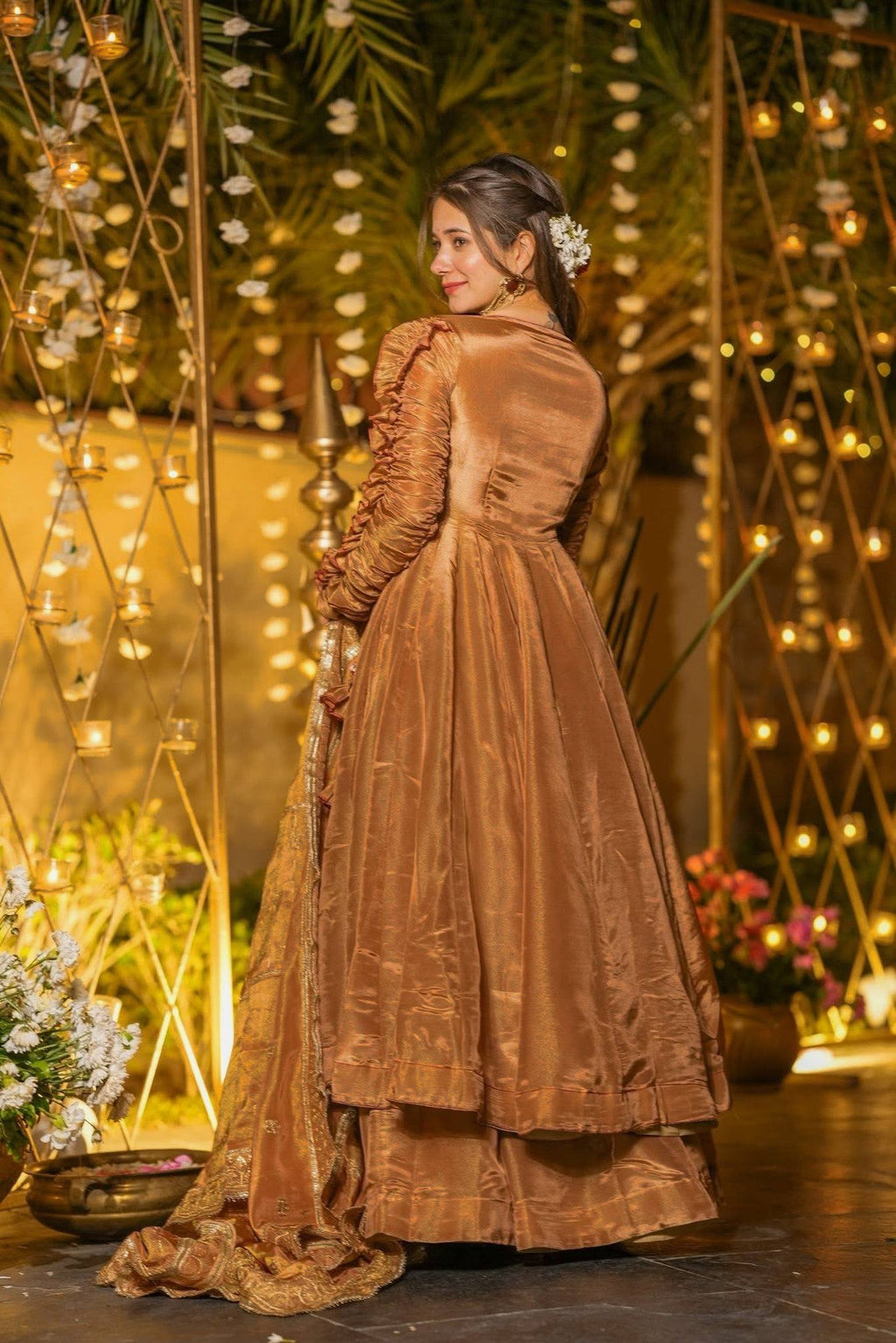 Kashish Bronze Anarkali Suit Set