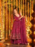 MEHFIL RED ANARKALI SUIT SET