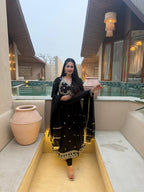 MESSI BLACK ANARKALI SUIT SET