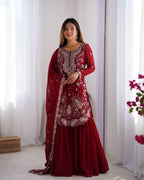 YANISH RED SUIT SET
