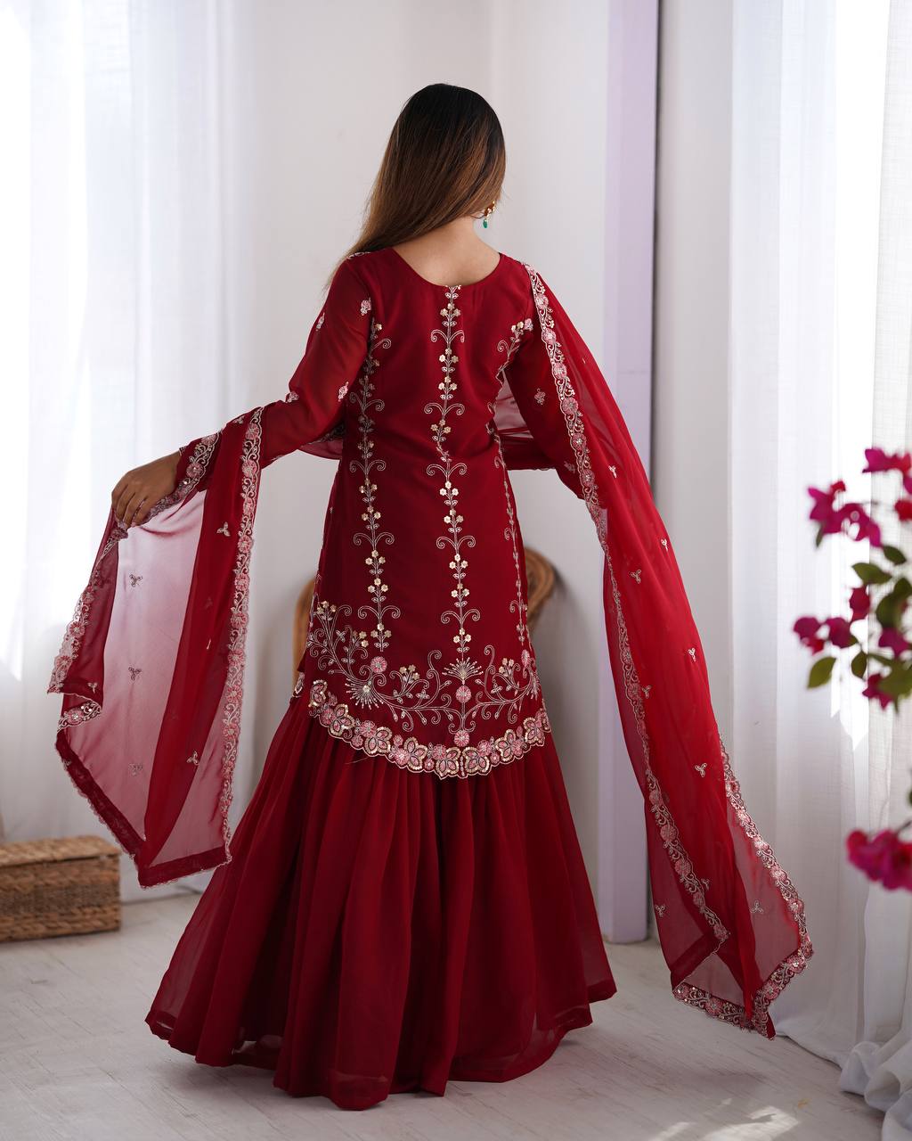 YANISH RED SUIT SET
