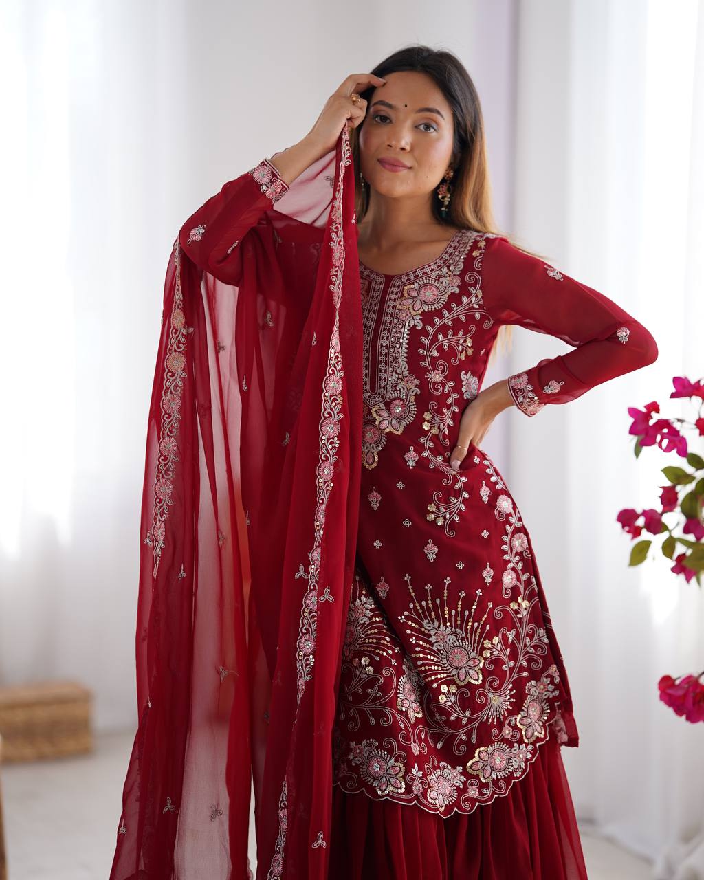 YANISH RED SUIT SET