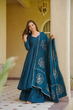 Nyra Regal Motif Anarkali Suit Set