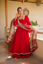 KASHISH ROYAL RED STYLISH ANARKALI SUIT SET