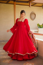 KASHISH ROYAL RED STYLISH ANARKALI SUIT SET
