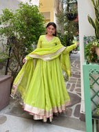 Rivaa Lime Royal Anarkali Suit Set
