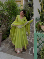 Rivaa Lime Royal Anarkali Suit Set
