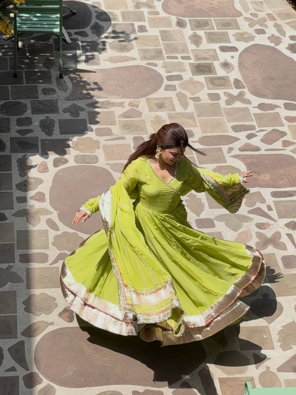 Rivaa Lime Royal Anarkali Suit Set