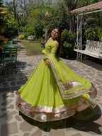 Rivaa Lime Royal Anarkali Suit Set