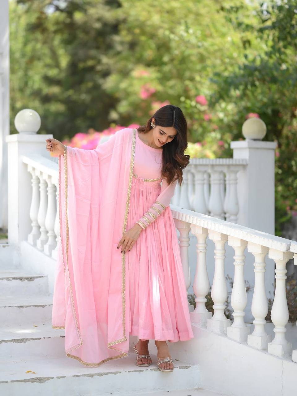 Gulnaar Pastel Royale Anarkali Suit Set
