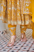 Aarika Yellow Embroidered Anarkali Suit Set