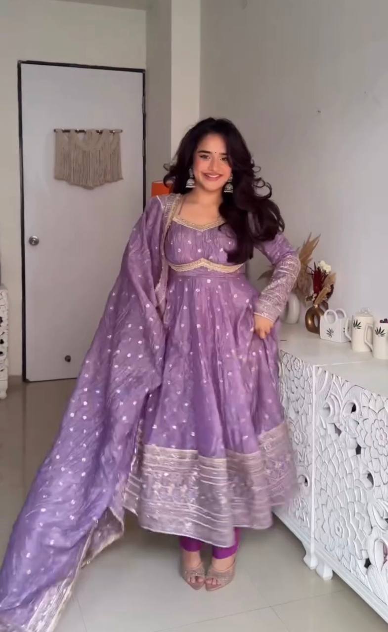 Lavanya Lavender  Anarkali Suit Set