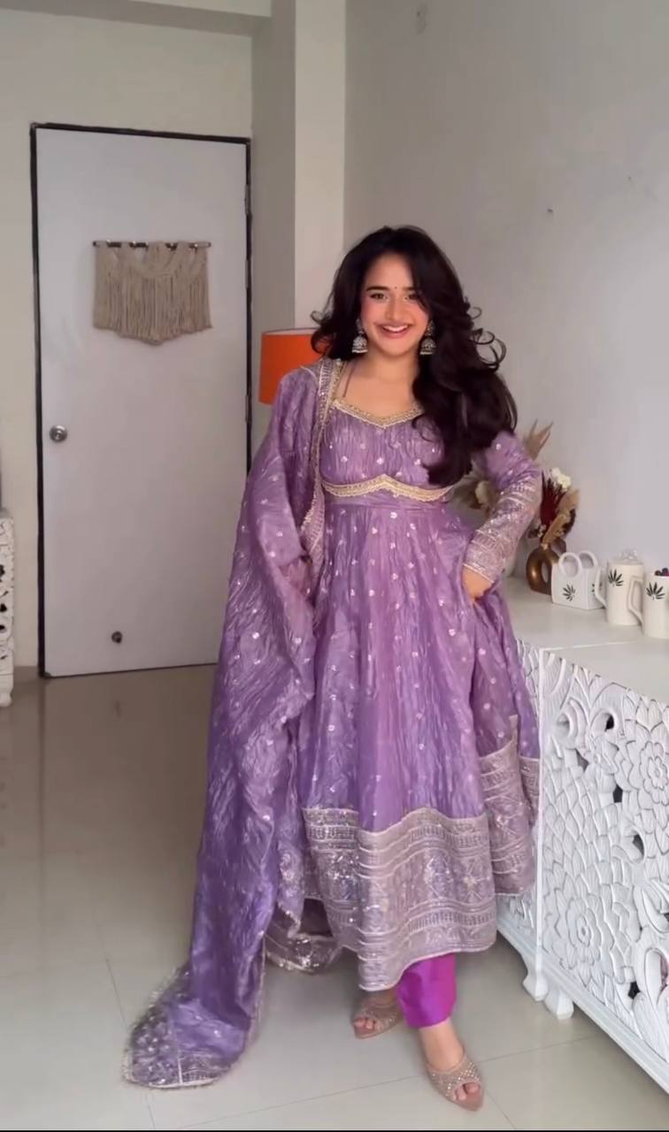 Lavanya Lavender  Anarkali Suit Set