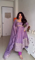 Lavanya Lavender  Anarkali Suit Set