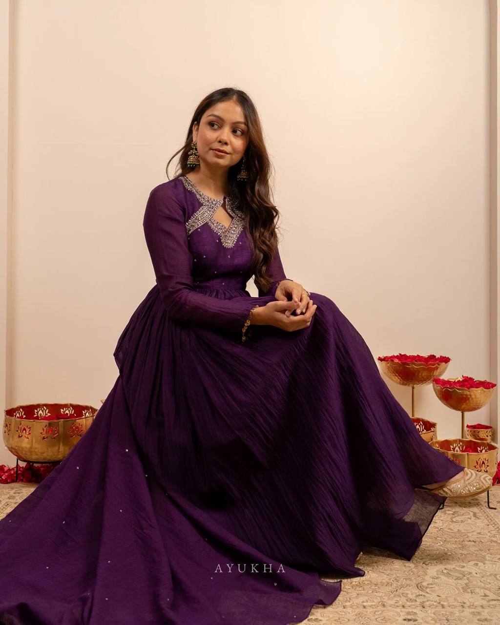 Tavisha Regal Purple Anarkali Suit Set