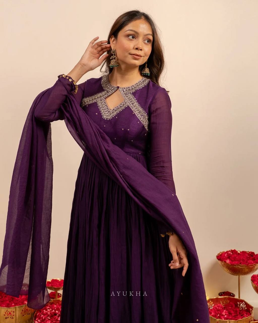 Tavisha Regal Purple Anarkali Suit Set
