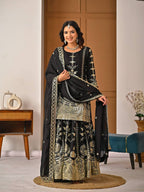Noorika Black Royal Embroidery Anarkali Suit Set