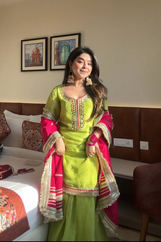 VARTIKA  NEON COLOUR SARARA SUIT