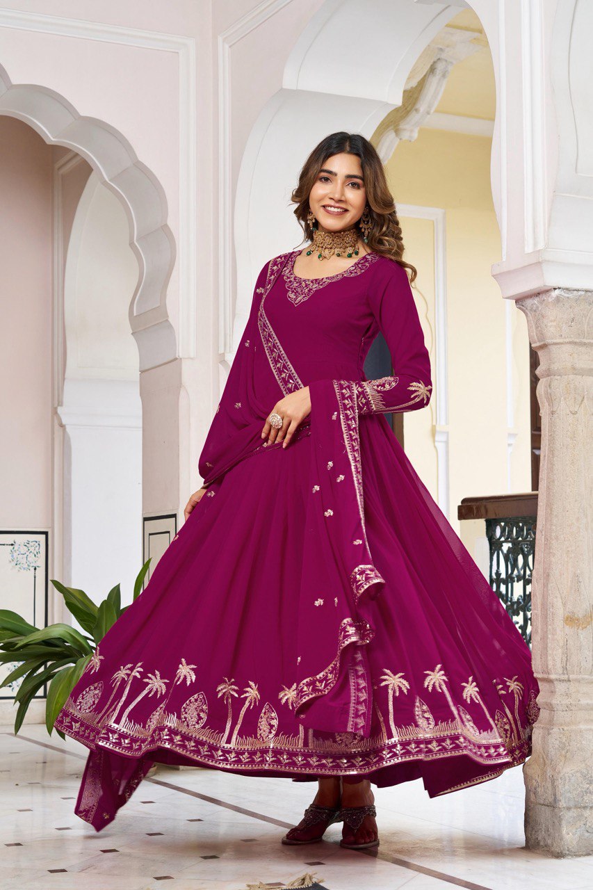 TABASOON RANI PINK  ANARKALI SUIT SET