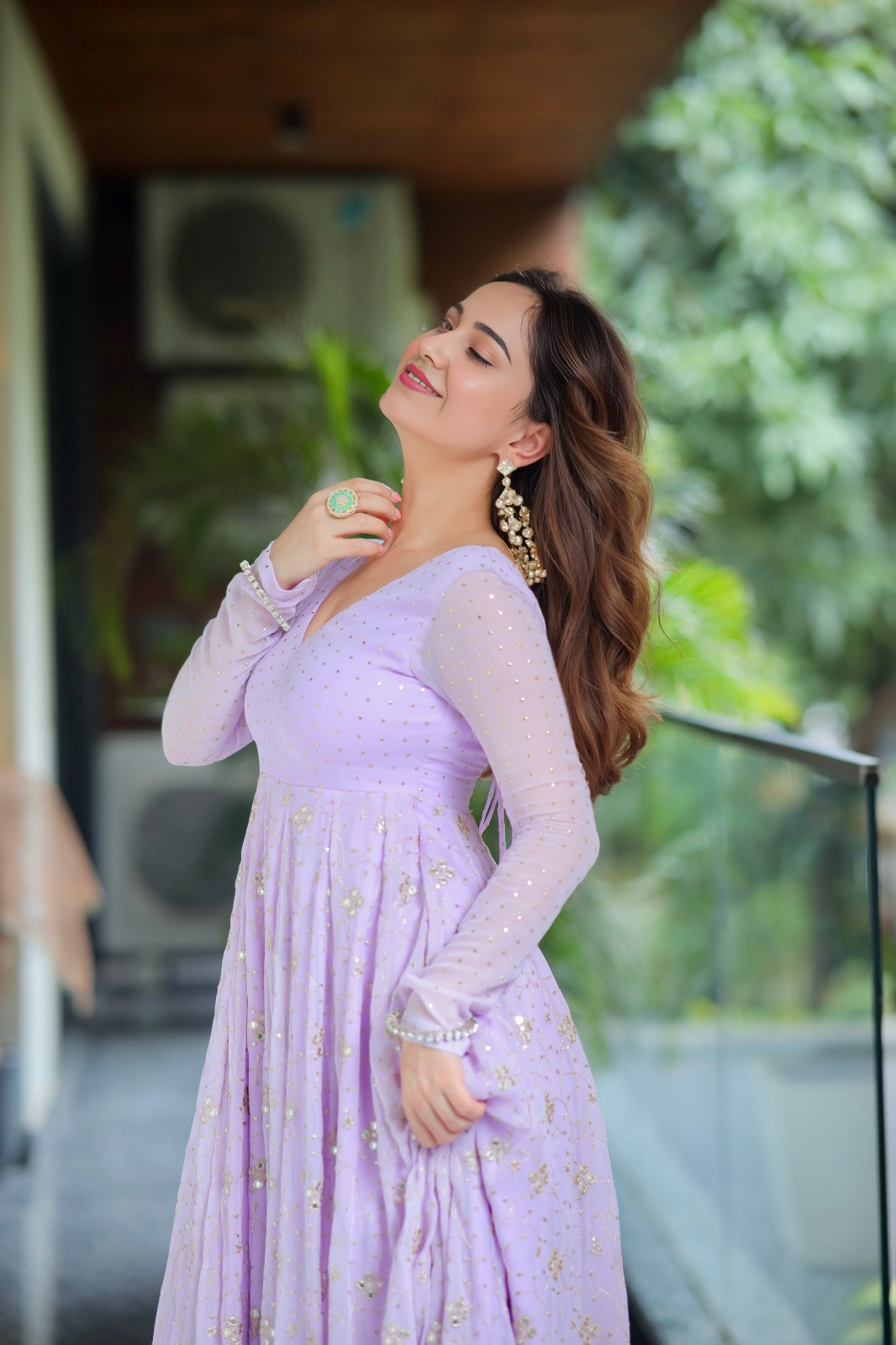Shine's Lavender Glow Anarkali