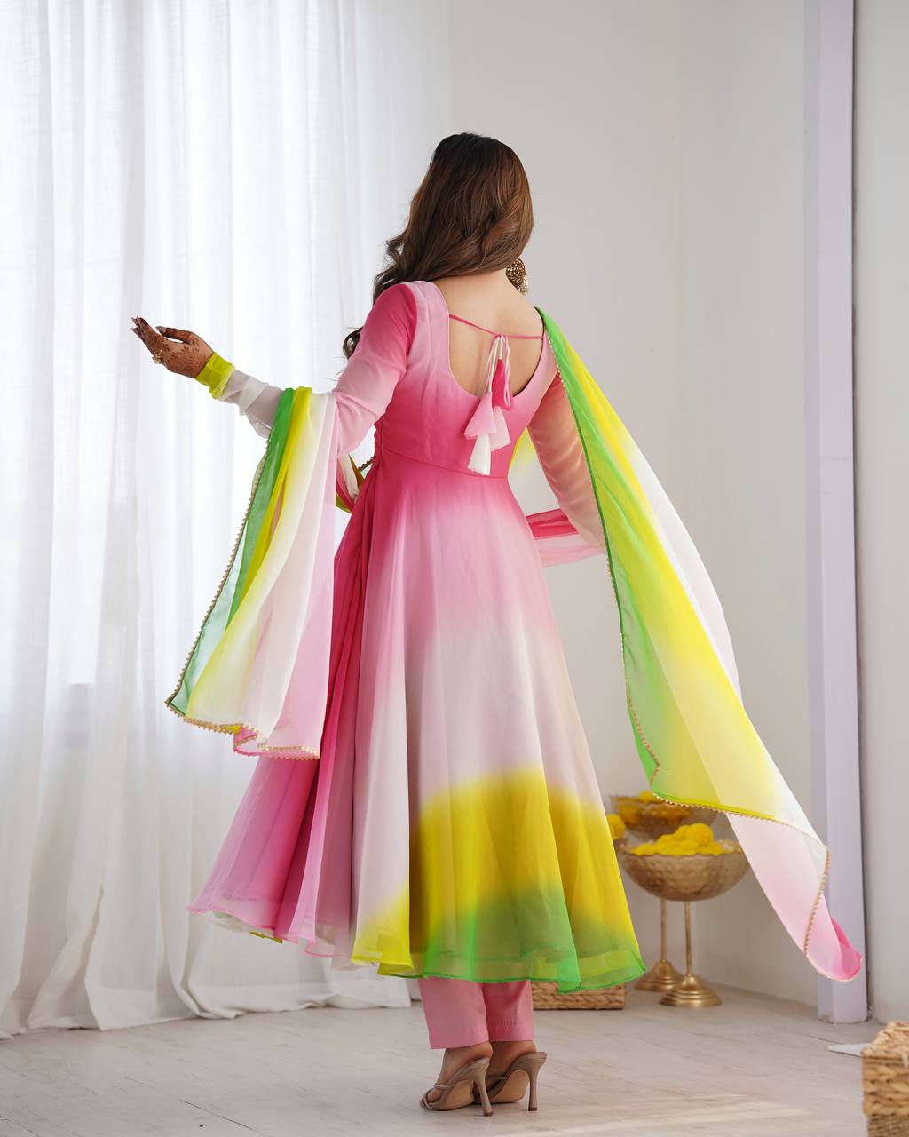 NEELAYA MULTICOLOR  LIGHTWEIGHT ANARKALI SUIT SET