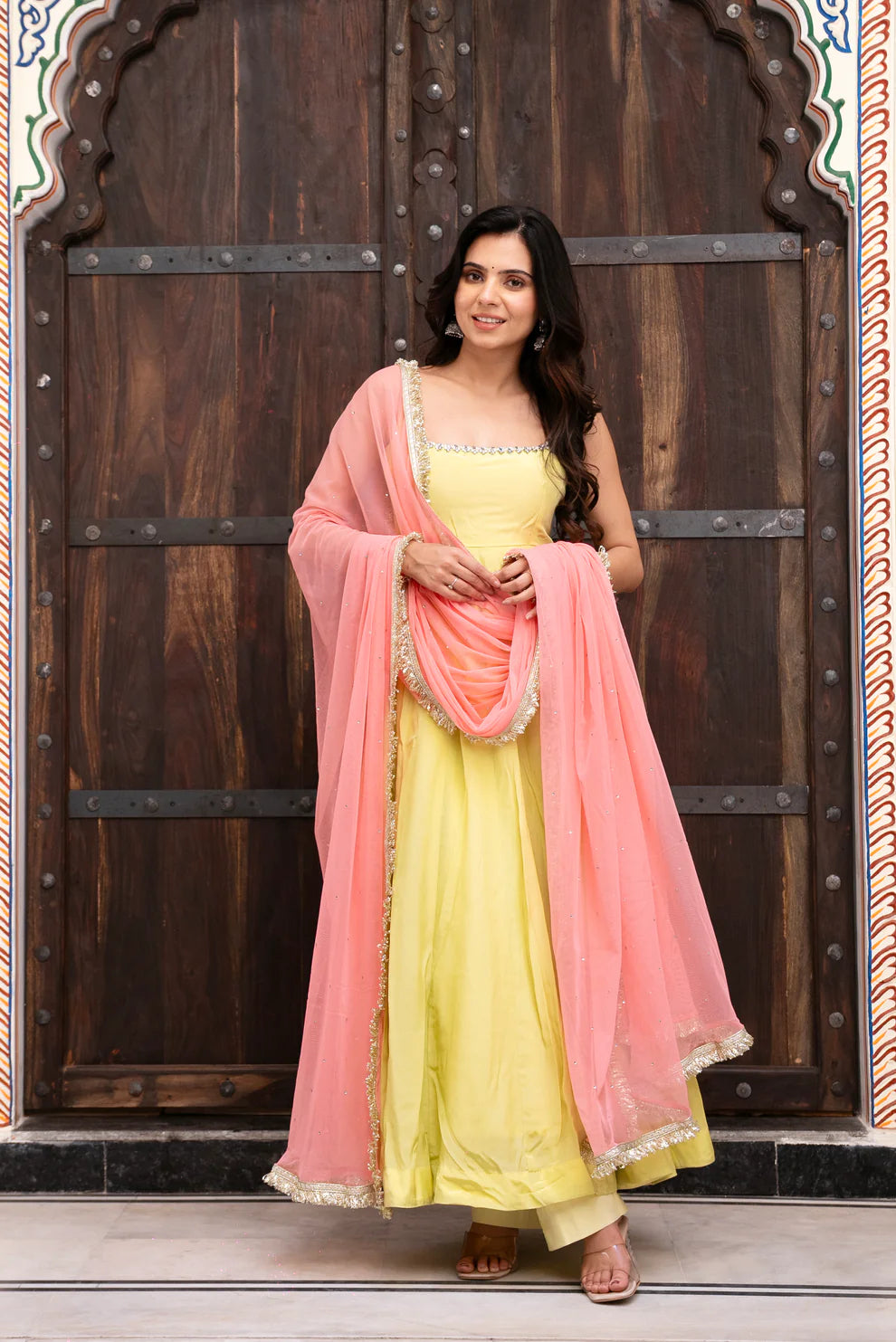 Mahi Yellow Anarkali Suit Set