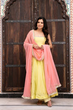 Mahi Yellow Anarkali Suit Set